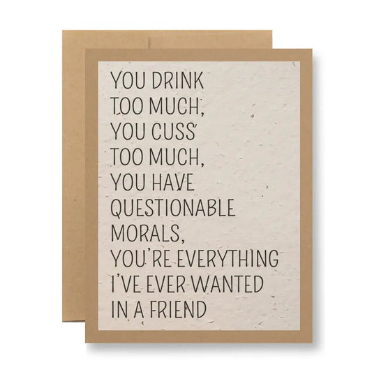 Questionable Morals Greeting Card - Polished Boutique