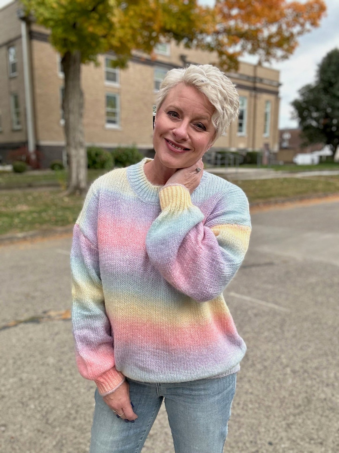 Rainbow Sweater - Lazy Daisy Boutique