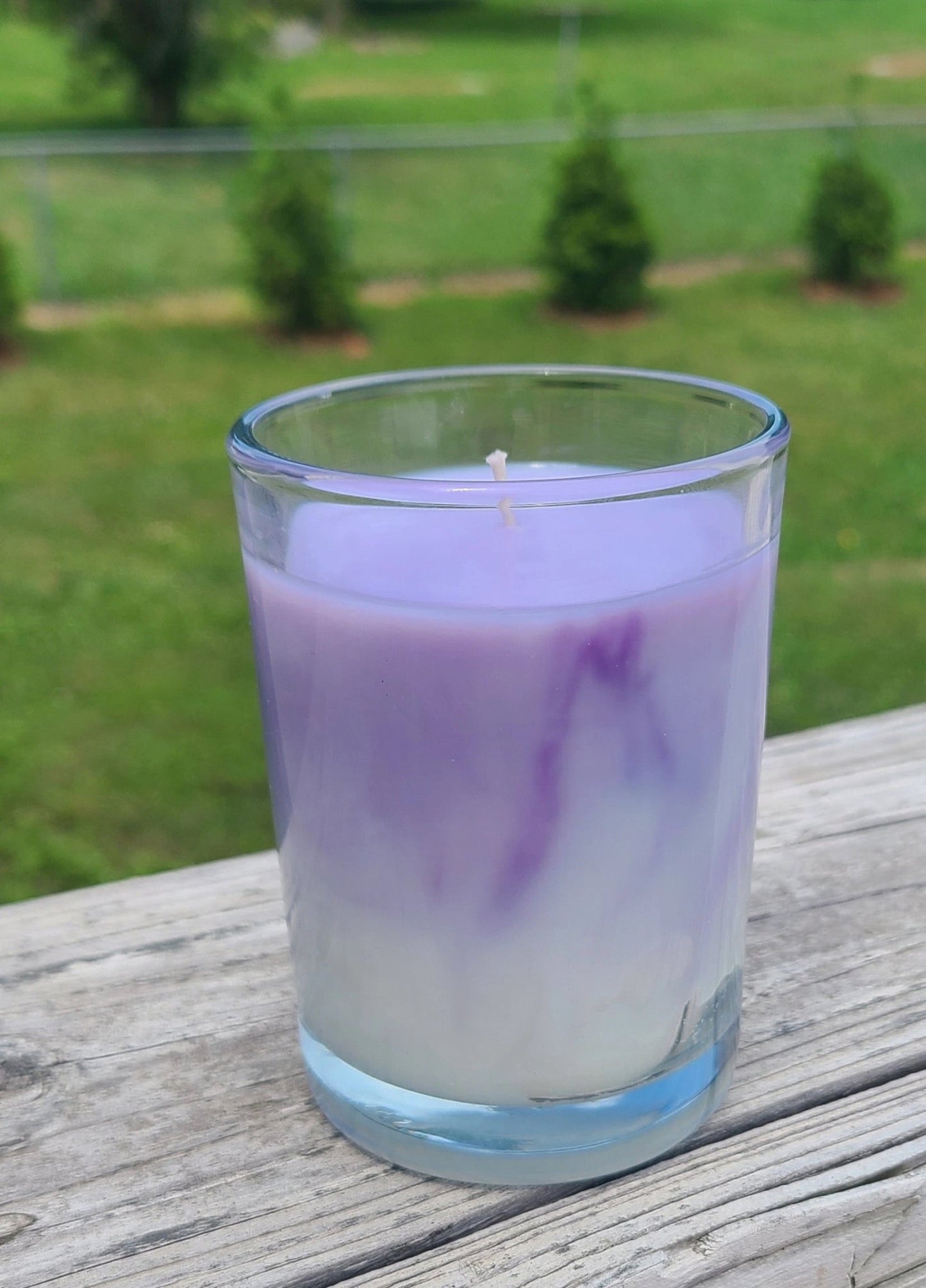 Swirled Purple Candle - Polished Boutique