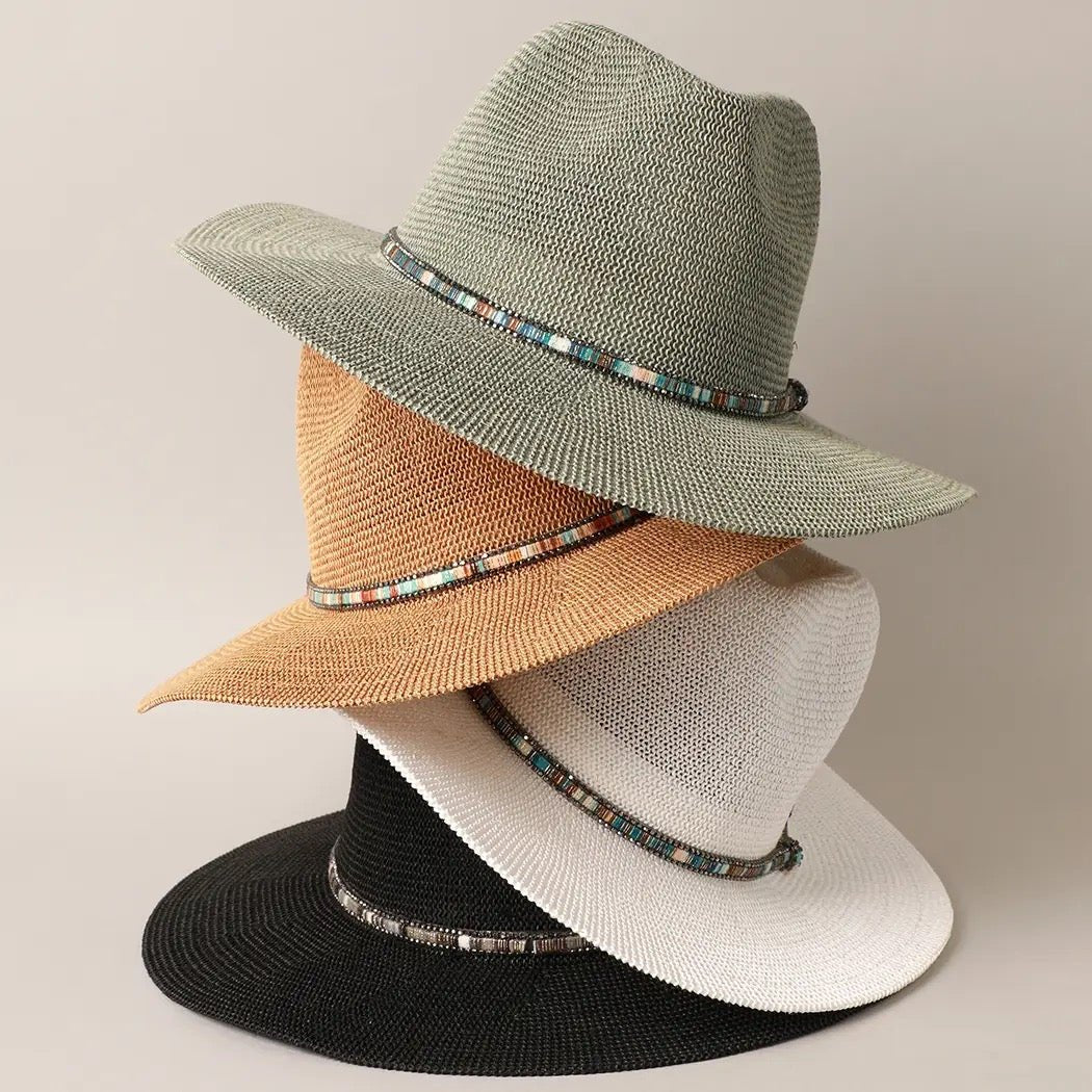 The Beaded Panama Hat - Polished Boutique
