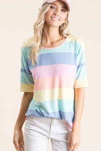 The Lynda Multi Colored Top - Polished Boutique
