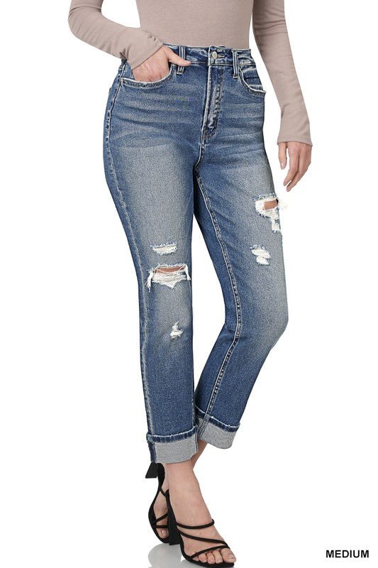 Zenana Mom Jeans - Polished Boutique